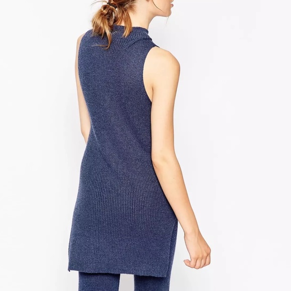 ASOS High-low Tunic In Rib with High Neck - Picture 2 of 6